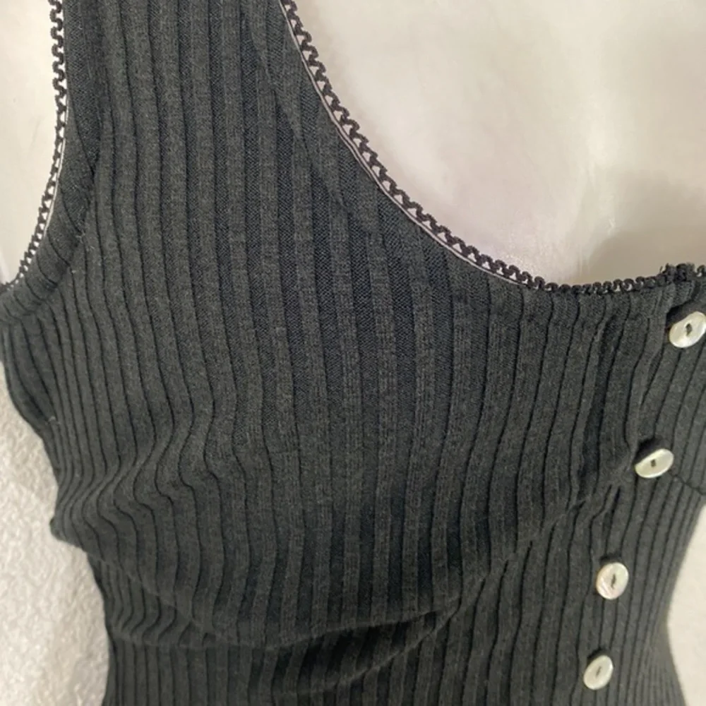 Lovers + Friends Tatiana Black Tank Button Down Mini Dress C.C10 - Picture 7 of 12